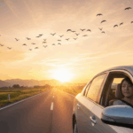運転中に鳥が横切るスピリチュアルな意味は？幸運のサインを解説